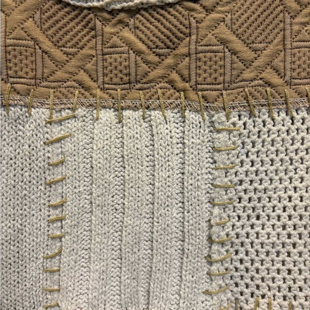 Women’s Cache Vest Knit Patchwork Great Buttons F… - image 2